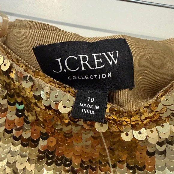 J. Crew Collection Gold Sequin Midi Skirt - Picture 6 of 10